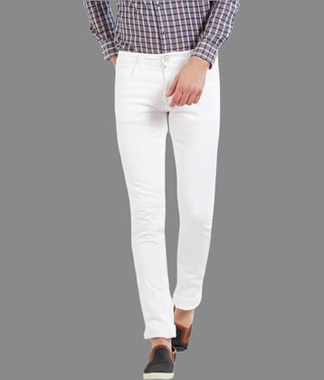 HALOGEN - White Denim Skinny Fit Men's Jeans ( Pack of 1 )