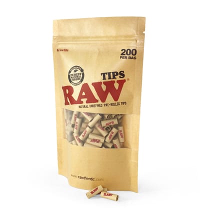 RAW PreRolled Filter Tips 6mm x 18mm - Pack of 200
