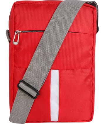 Nice Purse Red Colorblocked Messenger Bag