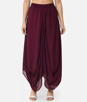 ALL WAYS YOU - Purple Georgette Flared Women's Ruffled Palazzos ( Pack of 1 )