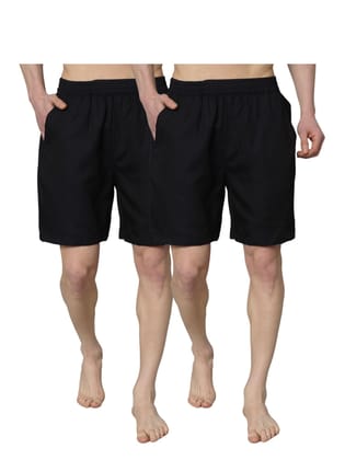 Pack Of 2, Mens Boxer, Solid Boxer, Pure Cotton Boxer For Men, Innerwear Shorts (OTLMB10-2)-S
