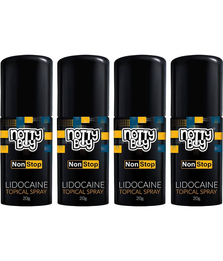 NottyBoy Non Transferable Long Last Spray For Men and Safe to Use Lubricant - 4x20g