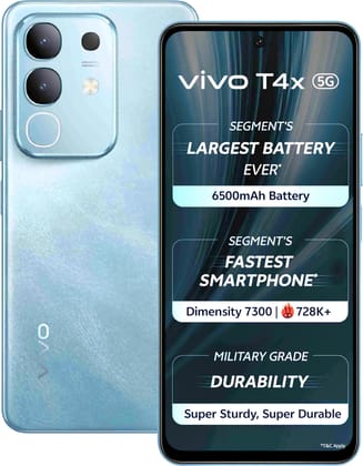 Vivo T4x 5G (Marine Blue, 128 GB) (8 GB RAM) Vivo T4x 5G (Marine Blue, 128 GB) (8 GB RAM) - Marine Blue / 8GB RAM + 128GB STORAGE