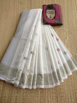 DESIGNER LINEN DIGITAL PRINTED SAREE 1594
