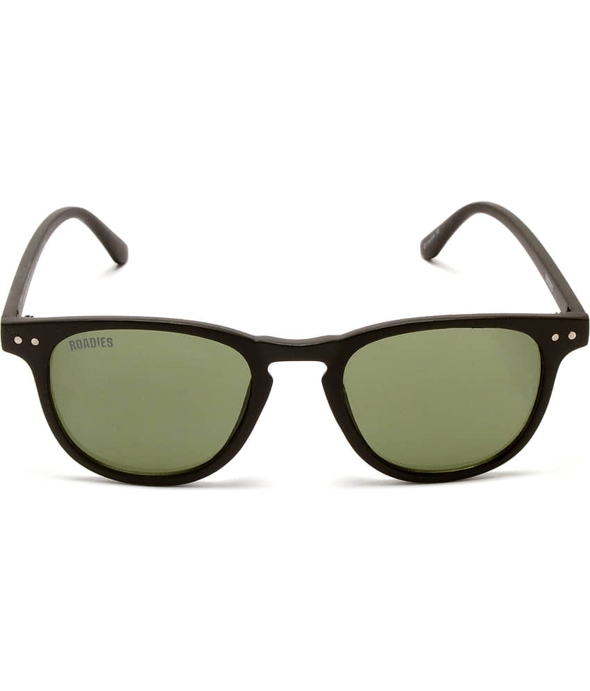 Roadies - Black Oval Sunglasses ( Pack of 1 )
