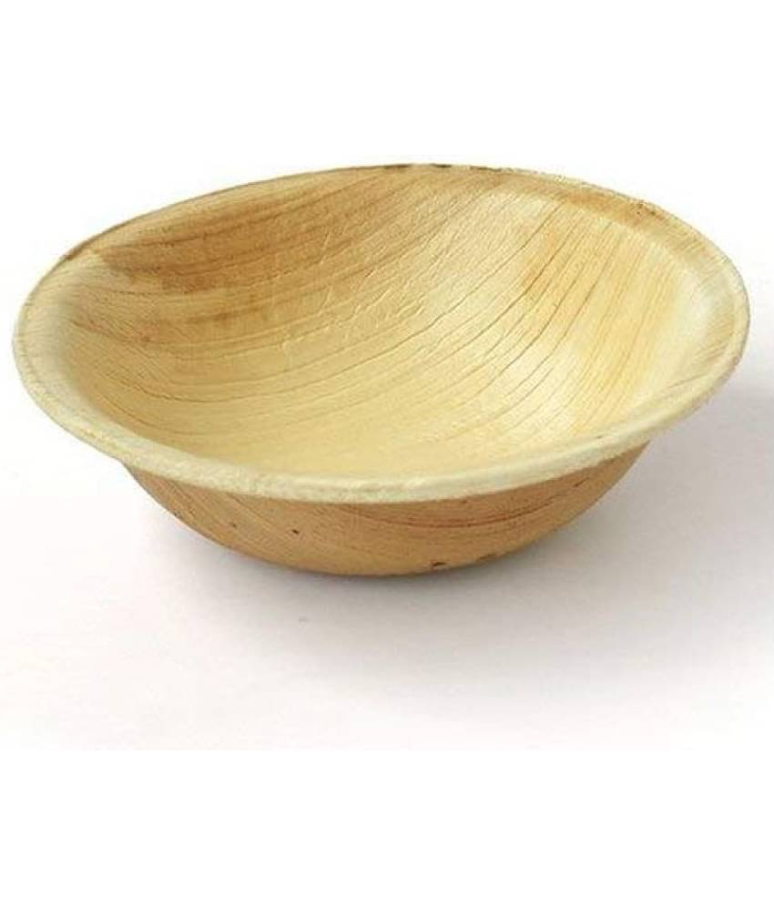 Agri Club Areca Leaves 4 Inch Round Disposal Bowl (Set of 25)