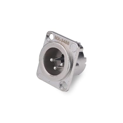 MX MX-3488, 3 PIN MIC MALE CONNECTOR XLR PANEL MOUNTING