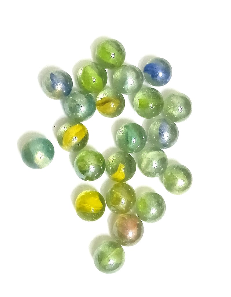 Nawani Large Size 25 Pcs of Glass Marbles Unique Collection.Size 2 cm