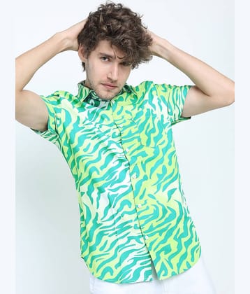 Locomotive Polyester Slim Fit Printed Half Sleeves Men's Casual Shirt - Yellow ( Pack of 1 )