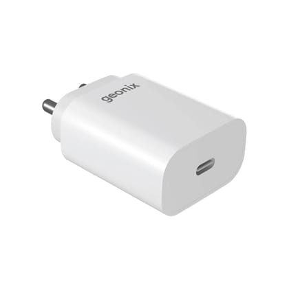 Geonix Atomic C25 25W PD Fast Charger | Type-C Power Delivery Adapter | Wide Device Compatibility | Smart & Safe Charging | Compact & Portable Design | Durable Build Quality (White)