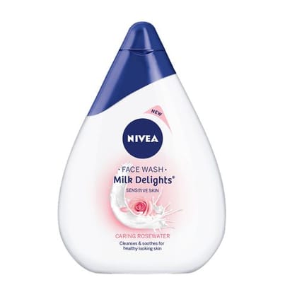 Nivea Women Face Wash For Sensitive Skin, Milk Delights Rose, 50 ml