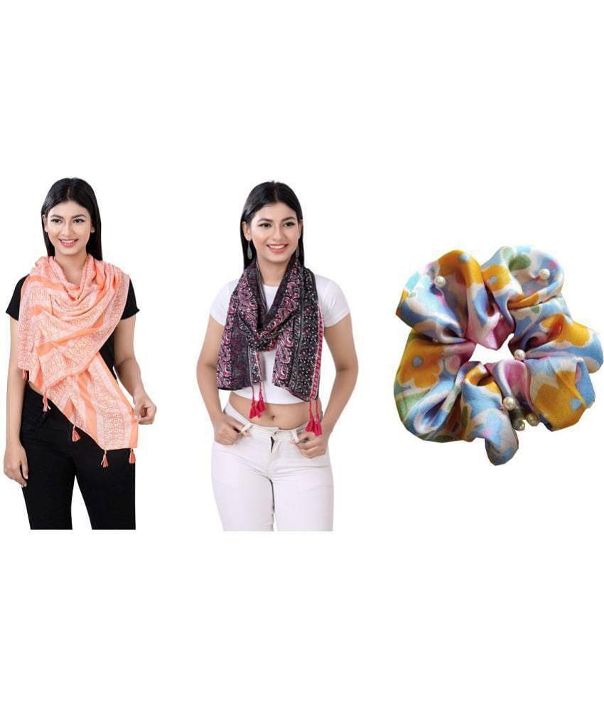 JVNINE - Multicolor Viscose Women's Scarf ( Pack of 3 )