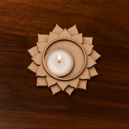 Dbeautify's MDF Floral Tealight Holder