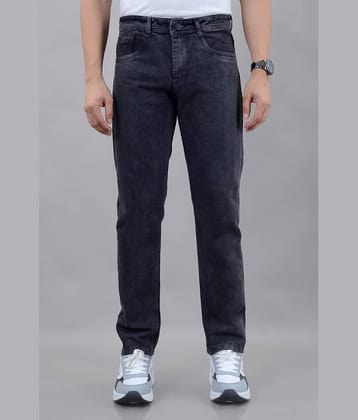 MOUDLIN Slim Fit Self Design Men's Jeans - Black ( Pack of 1 )