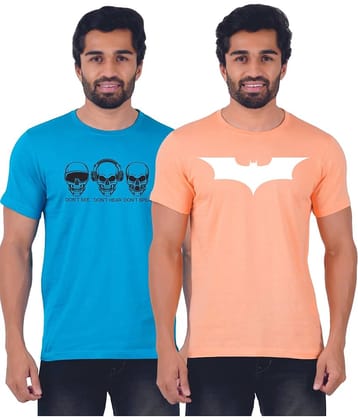 ferocious Pack of 2 Cotton Regular Fit Men's T-Shirt ( Yellow )