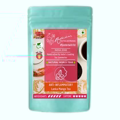 ANTI-INFLAMMATORY Lanka Mango Black Tea - A Sweet & Smooth Ceylon Experience (50 gm - Makes 25 Cups of Tea) by M/S RADHIKAS FINE TEAS AND WHATNOTS
