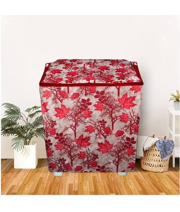 E-Retailer Single Polyester Red Washing Machine Cover for Universal Semi-Automatic