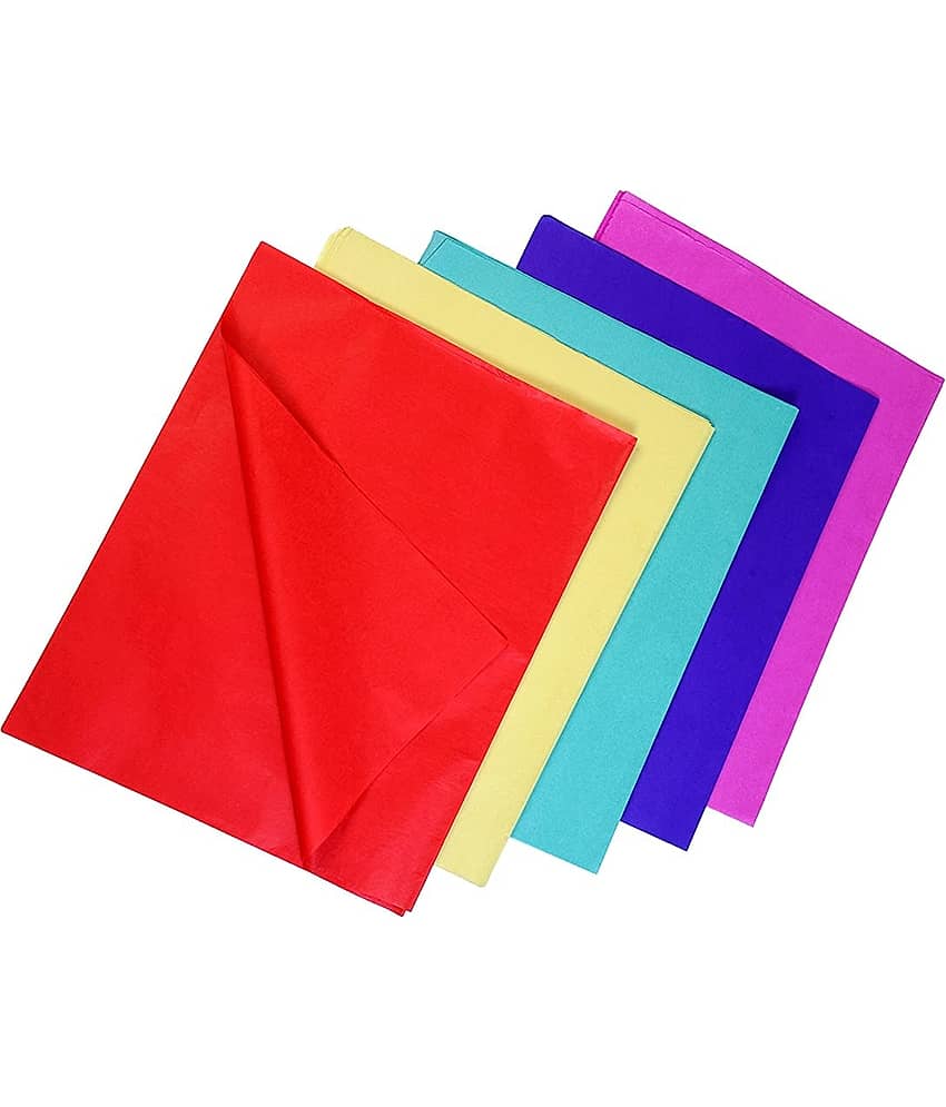 PRANSUNITA Other 120 Sheets Colored Tissue Paper Kite Making, Bulk Wrapping ( Pack of 1 )