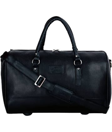 Leather World - Black PU Duffle Bag