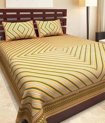 PETROSOLY Cotton 1 Double Bedsheet with 2 Pillow Covers ( White )