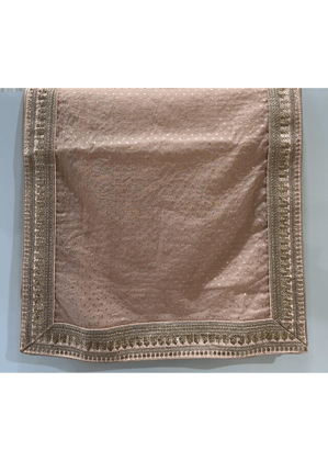 LIGHT PEACH CHANDERI BOOTI STOLE