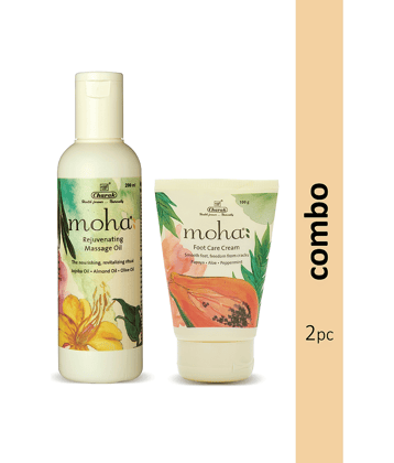 moha Rejuvenating Massage Oil 200ml & moha Foot Care Cream 100ml