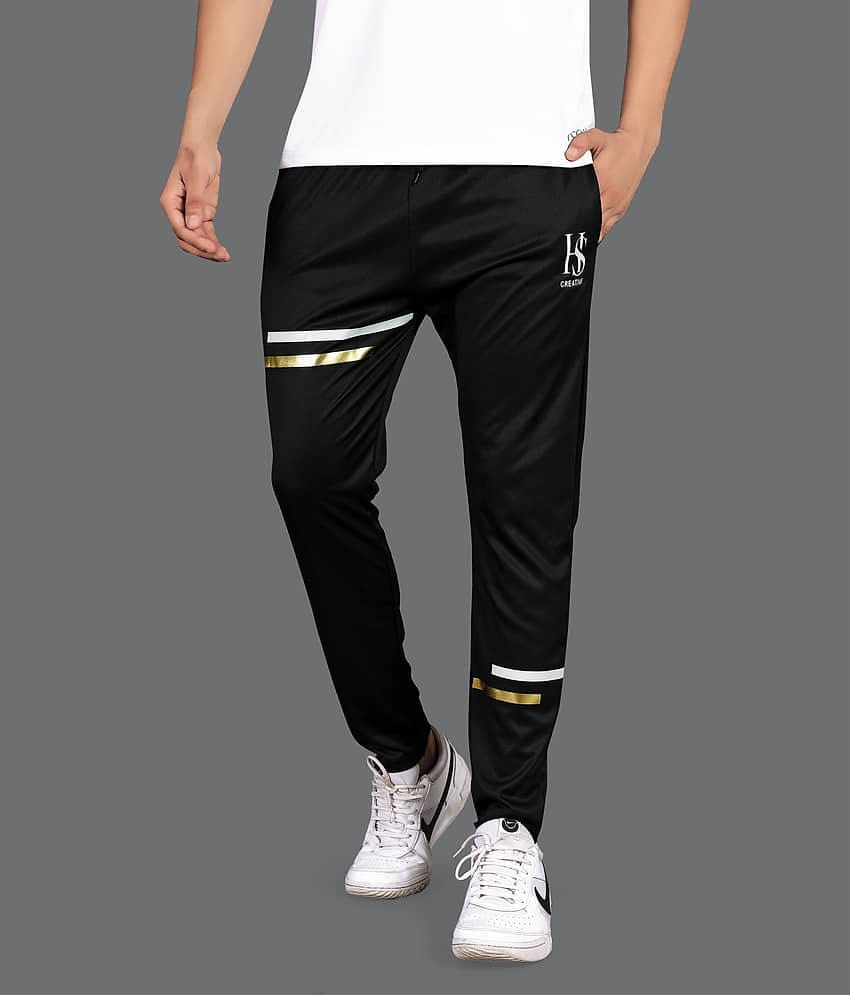 FRUZIS FASHION Black Lycra Men's Trackpants ( Pack of 1 )
