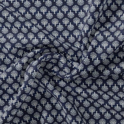 Summer Green Spring Colour Flower Digital Printed Fabric - Muslin-Polyester / Muslin / 110 CM | 43 Inch