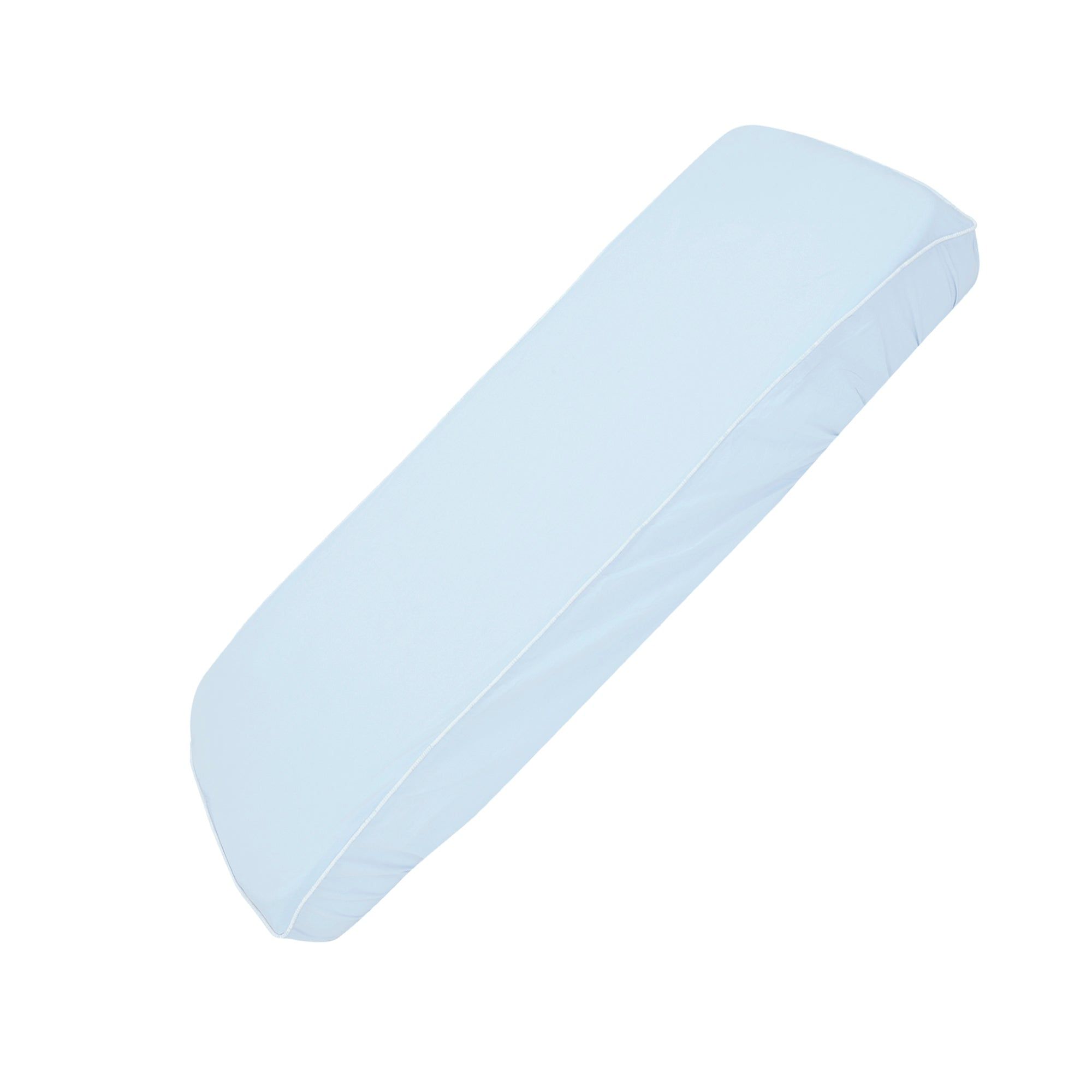 BABY BLUE FITTED CRIB SHEET-71cm X 36cm X 15cm