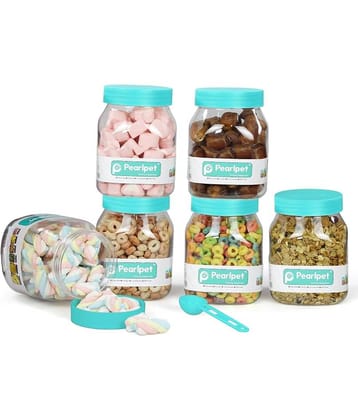 PearlPet Plastic Black Multi-Purpose Container ( Set of 6 )