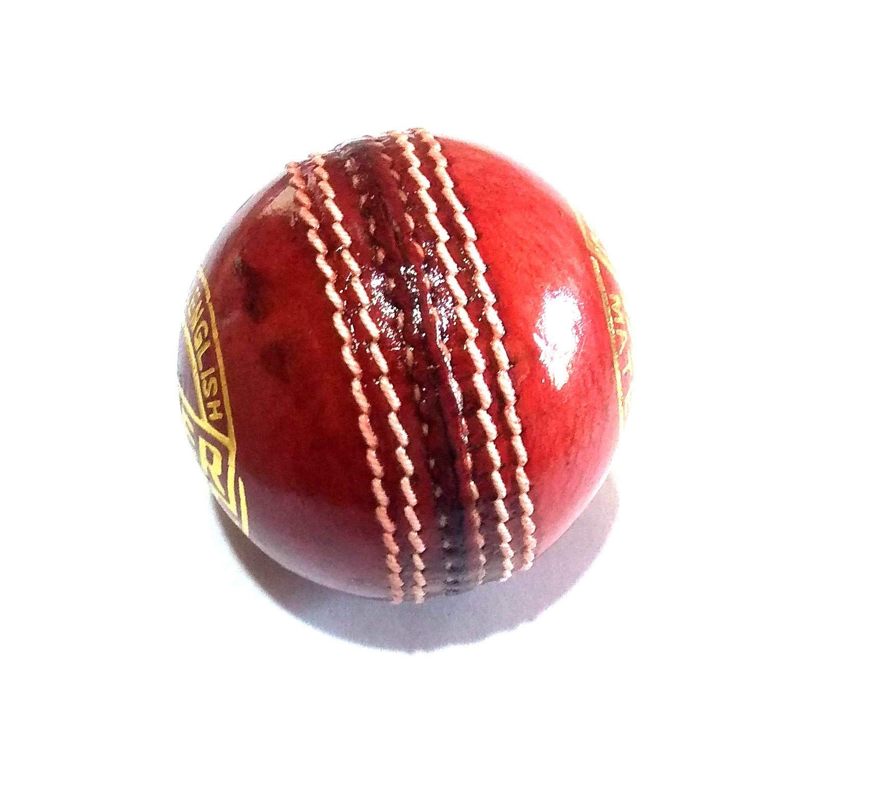 Nawani 2 Piece Red Leather Ball for Match (Pack of 1)