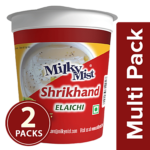 Milky Mist Shrikhand - Elaichi, 2x400 g Multipack