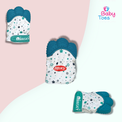 Mitten Teether Pack of 2-Aqua Green