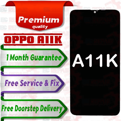 Oppo A11K Combo LCD with Touch Screen for A11K  Black (display glass combo folder)