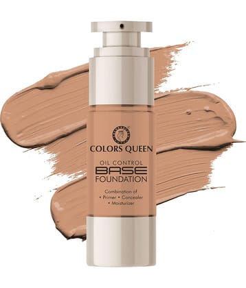 Colors Queen Oil Control Base Foundation Waterproof and Long lasting 30g (Shade - 101)