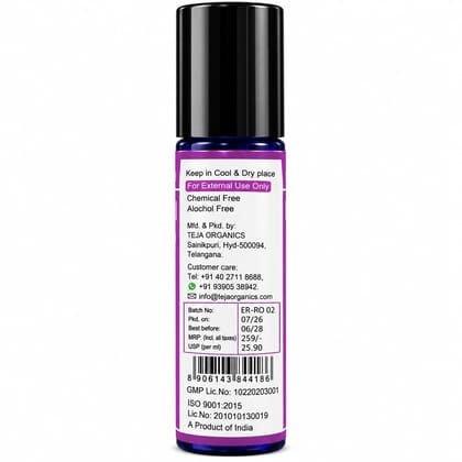 Lavender Roll-On 10 ml | Lavender Essential Oil Roll On | Aromatherapy Blend | help reduce stress, calm the mind, and support restful sleep.
