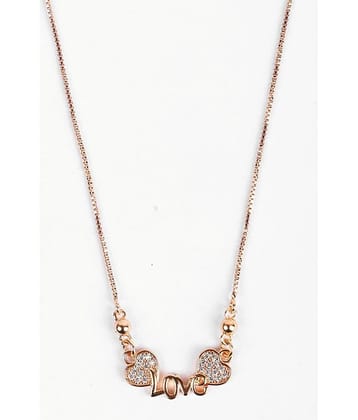 PUJVI - Golden Pendant ( Pack of 1 )