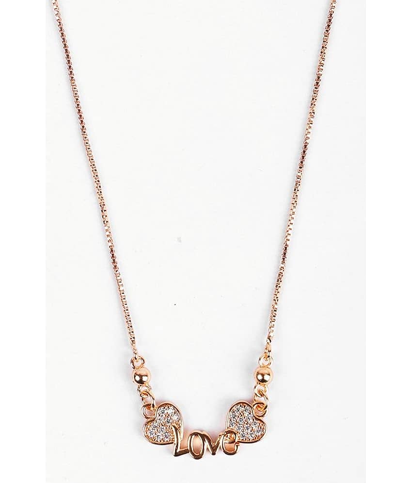 PUJVI - Golden Pendant ( Pack of 1 )