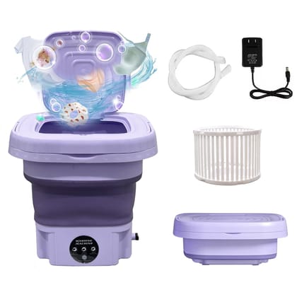 Be Me Portable 9L Washing Machine | Compact & Foldable | Semi-Automatic with Drain Basket | 3 Wash Modes | Mini Laundry Machine | Washer + Dryer