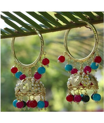 Darshini Designs Multi-color Beads Jhhumki Earrings For Women And Girls