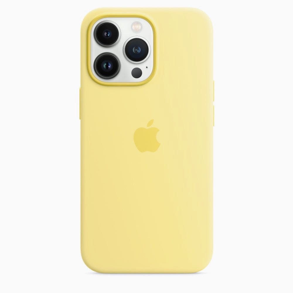 iPhone Liquid Silicone Logo Case (Custard Yellow)-iPhone 15 Pro