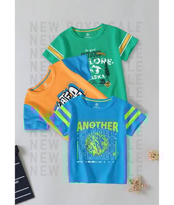 CODEZ Pack of 1 Boys Cotton Blend T-Shirt ( Multi Color )