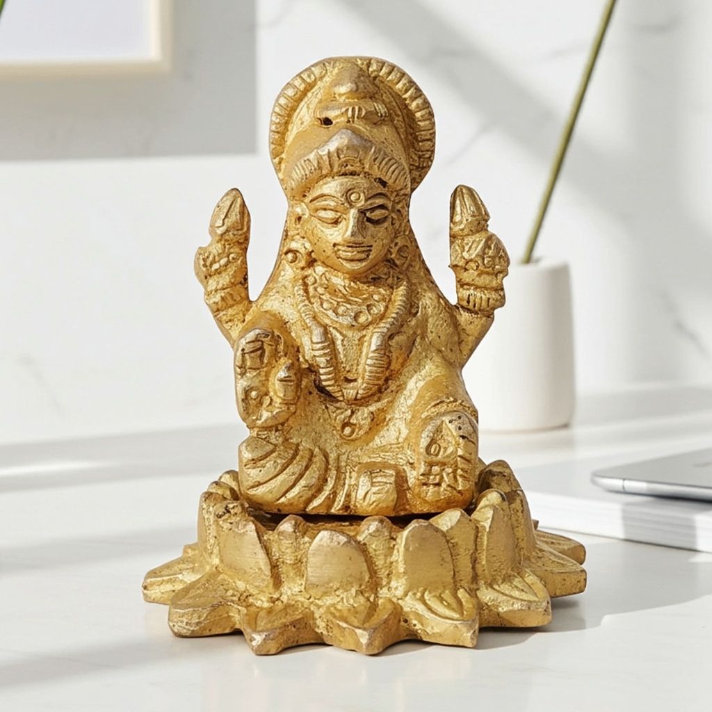 Brass Showpiece Laxmi Ji God Idol Statue (BSMAS892 L)