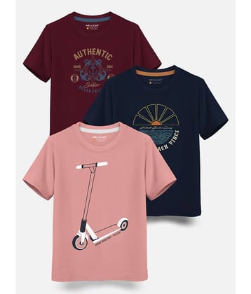 HELLCAT Pack of 1 Boys Cotton Blend T-Shirt ( Multicolor )