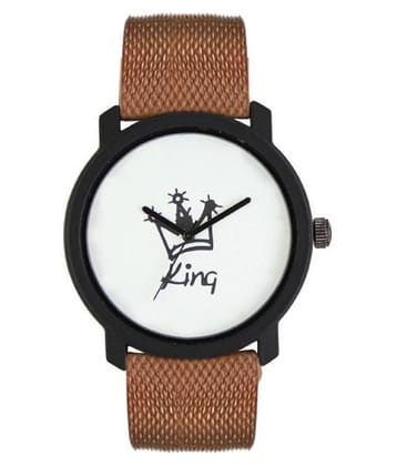 newmen KING BROWN PU Analog Mens Watch