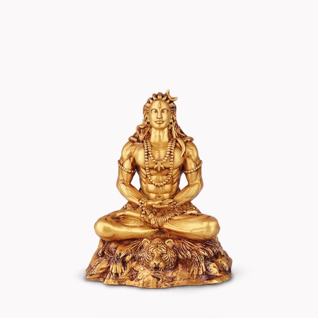 Artarium Adiyogi Shiva Statue for Car Dashboard, Pooja & Gift, Mahadev Murti, Idol, Lord Adi Yogi Shankara for Home & Office Decor | for Gifting