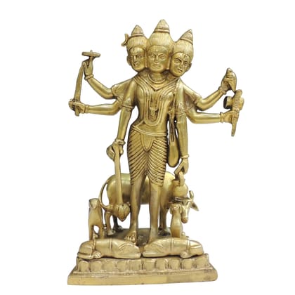 Brass Dattatreya God Idol Premium Murti, Height : 12 Inch (BSMAS969 X)