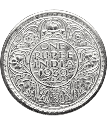 British India - 1 Rupee 1939 {King George VI} India very Old and Rare Coin