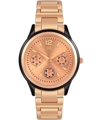 IIK COLLECTION - Rose Gold Stainless Steel Analog Womens Watch