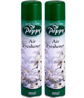 Aero Care Poppy Jasmine Air Freshener Room Fragrant Spray A Wave of Freshness 320 ml (Pack of 2)
